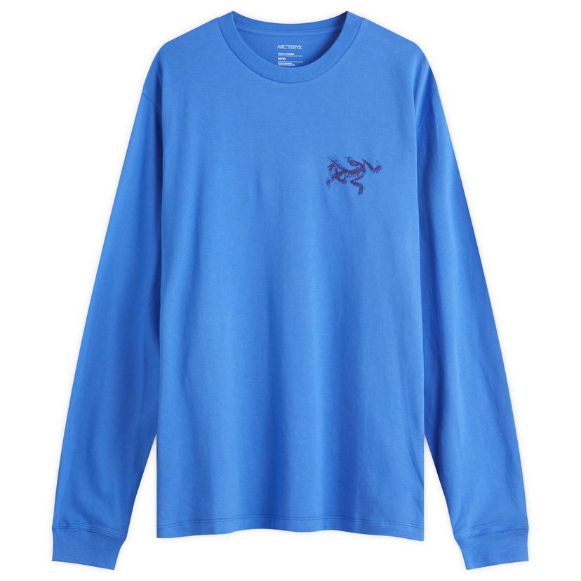 T-shirt Arcteryx Kragg SL Cotton Bird Tile Long Sleeve T-Shirt, Size Large Blå | X000009537-021882