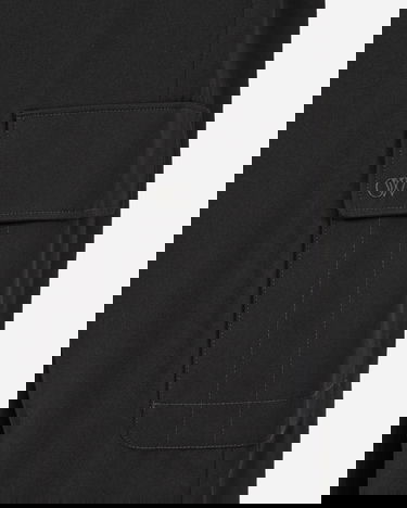 Cargo bukser Off-White Embroidered Wool Cargo Pants Black Sort | OMCF037F23FAB001 1010, 5