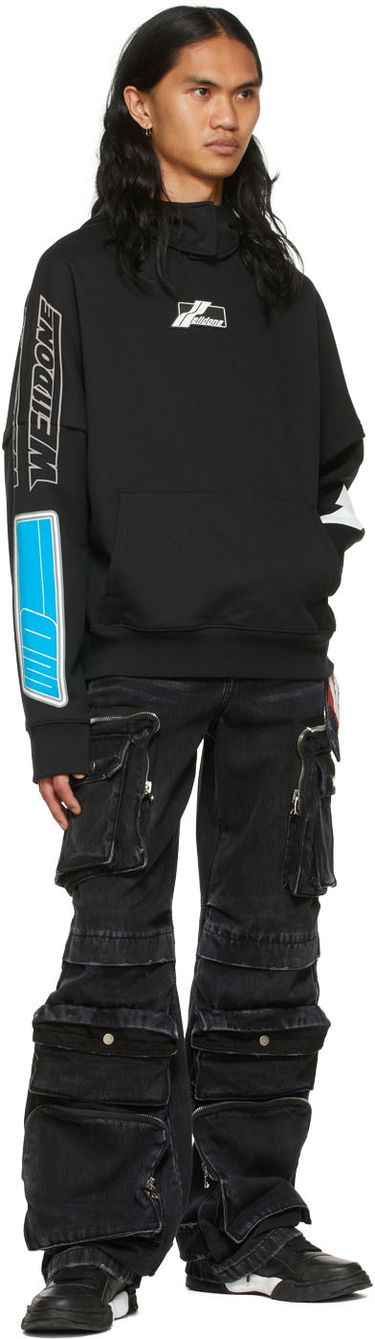 Sweatshirt We11done Cotton Graphic Hoodie Sort | WD-TH1-22-568-U-BK, 3