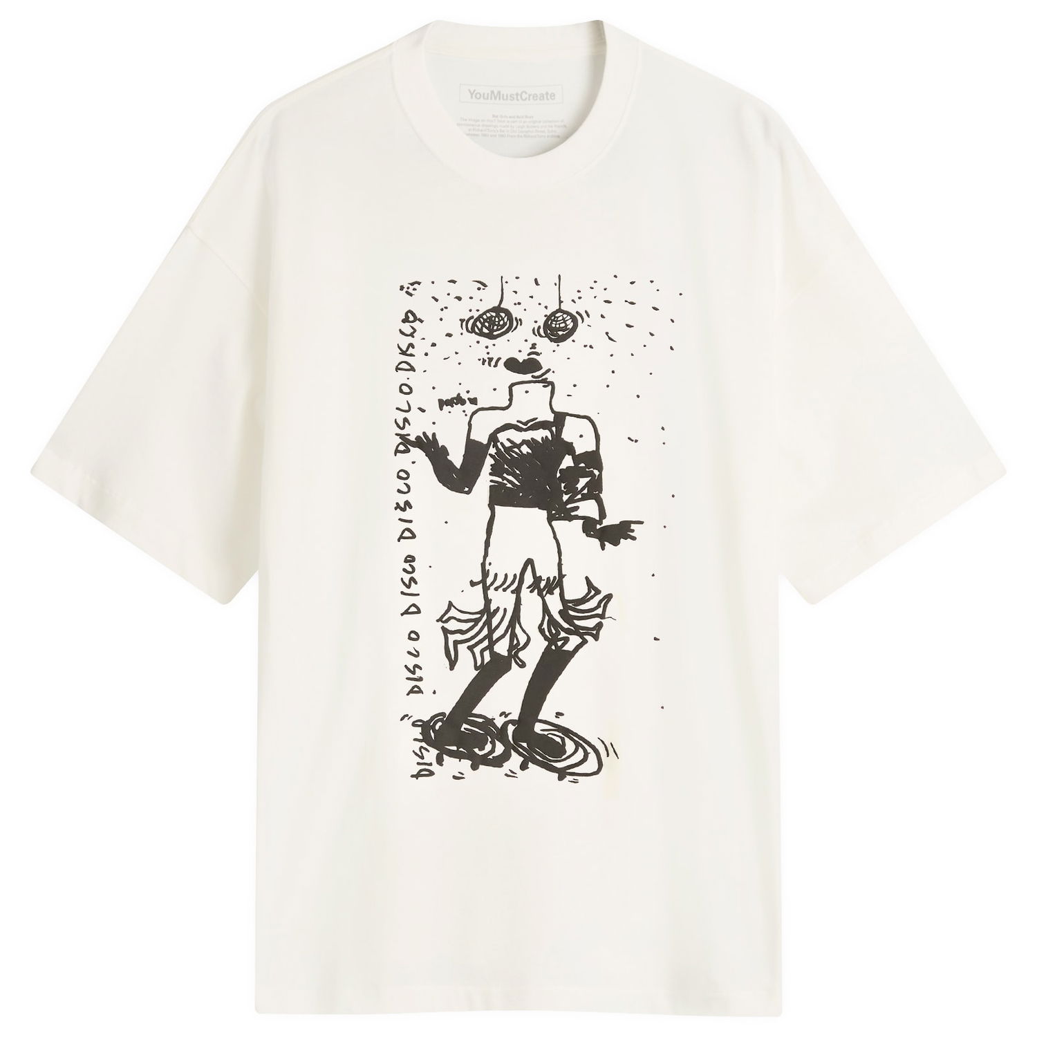 T-shirt YMC Bat Girls & Acid Boys Disco Graphic T-Shirt Hvid | P6OZK-WHT, 1