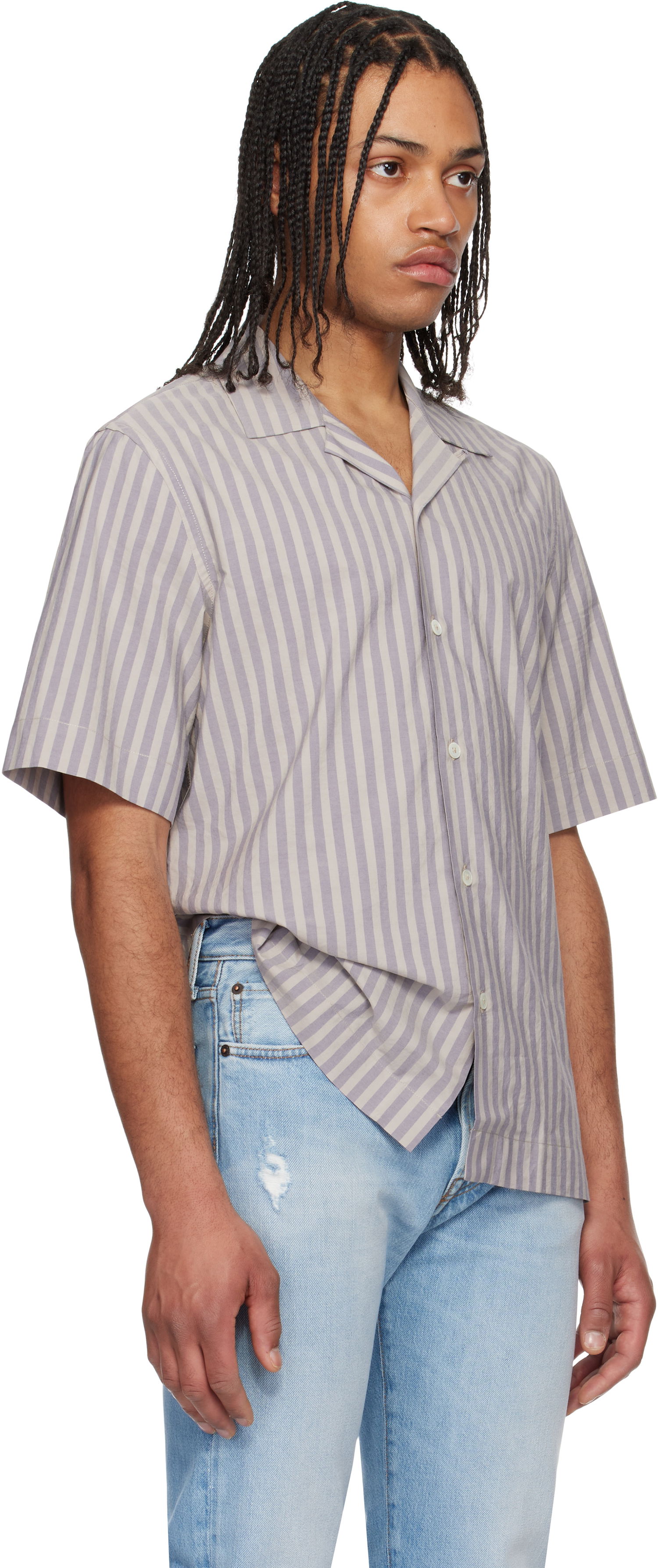 Skjorte Paul Smith Paul Smith Short Sleeve Regular Fit Shirt Lilla | M1R-905U-P02635, 1