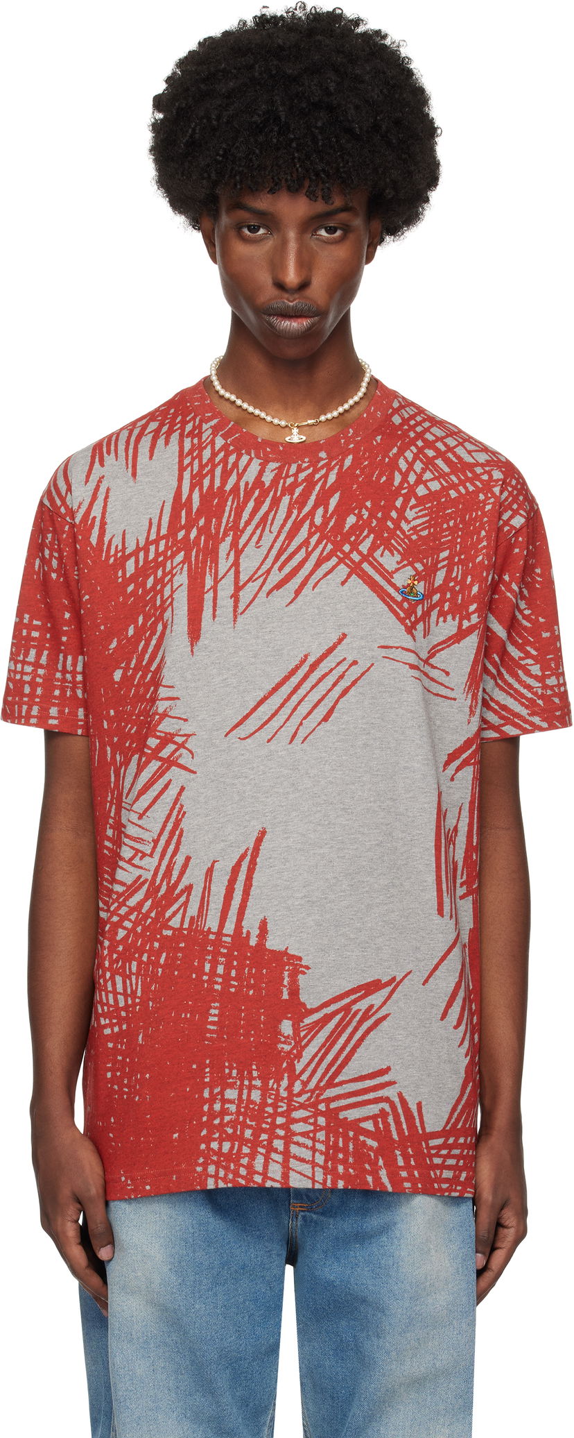 T-shirt Vivienne Westwood Scratch Classic T-shirt Grå | 3G01002L-J001M-