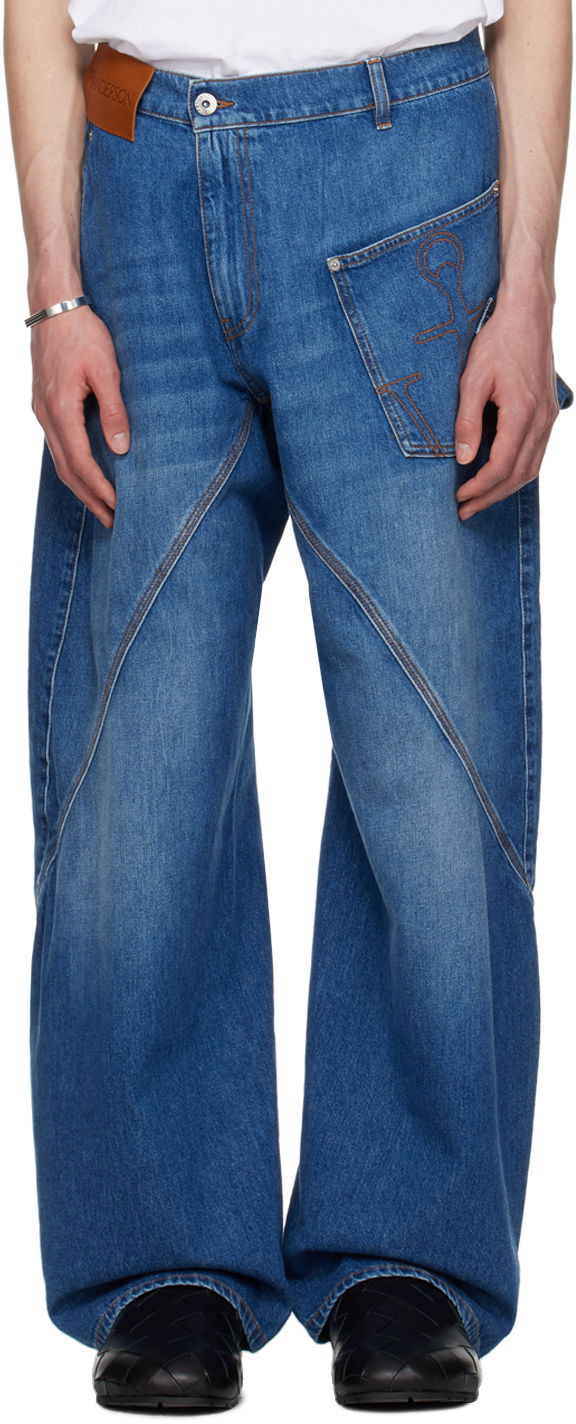 Jeans JW Anderson JW Anderson Twisted Workwear Jeans Blå | DT0052-PG1164, 0