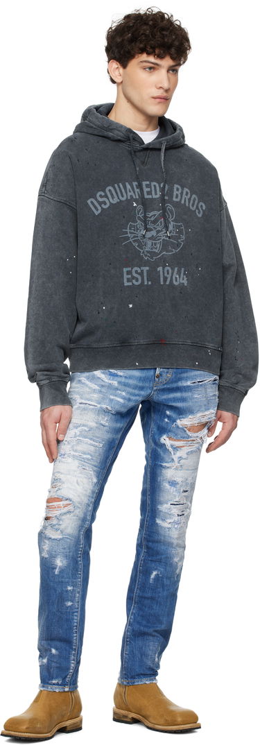 Sweatshirt DSQUARED2 Dsquared2 Cypro Fit Hoodie Grå | S74GU0848_S25030, 3