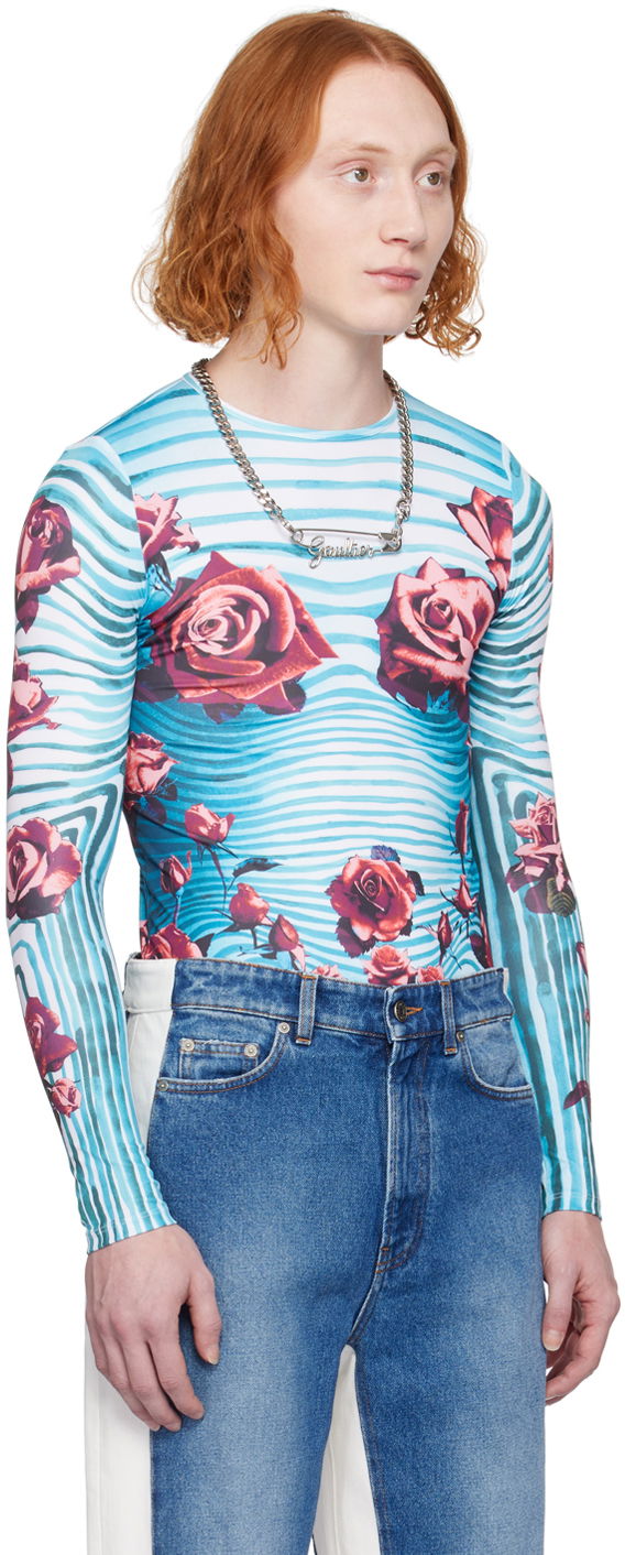 T-shirt Jean Paul Gaultier Floral Long Sleeve T-Shirt Flerfarvet | 24/25-U-TO186-J551-503001, 1