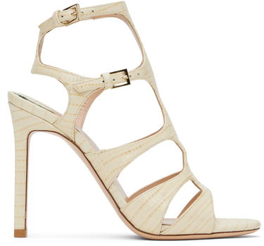 Tilbehør Tom Ford TOM FORD Lizard Paradis Heeled Sandals Beige | W3613-LCL381P, 0