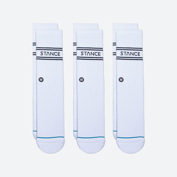 Sokker Stance Basic 3 Pack Crew Hvid | A556D20SRO-WHT, 1