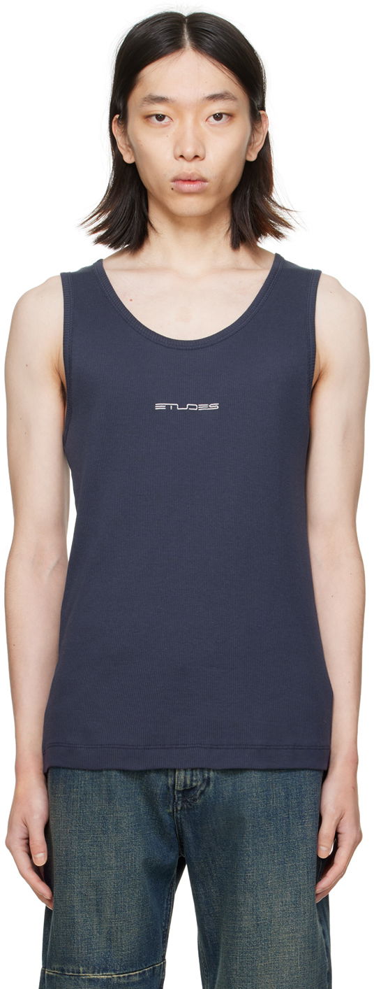 Tanktop Études Pippen Tank Top Mørkeblå | E24MM161A03244