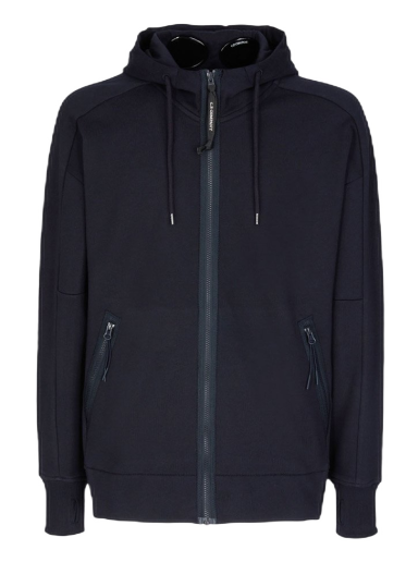 Sweatshirt C.P. Company Diagonal Raised Fleece Goggle Hoodie Mørkeblå | 12CMSS082A005086W888