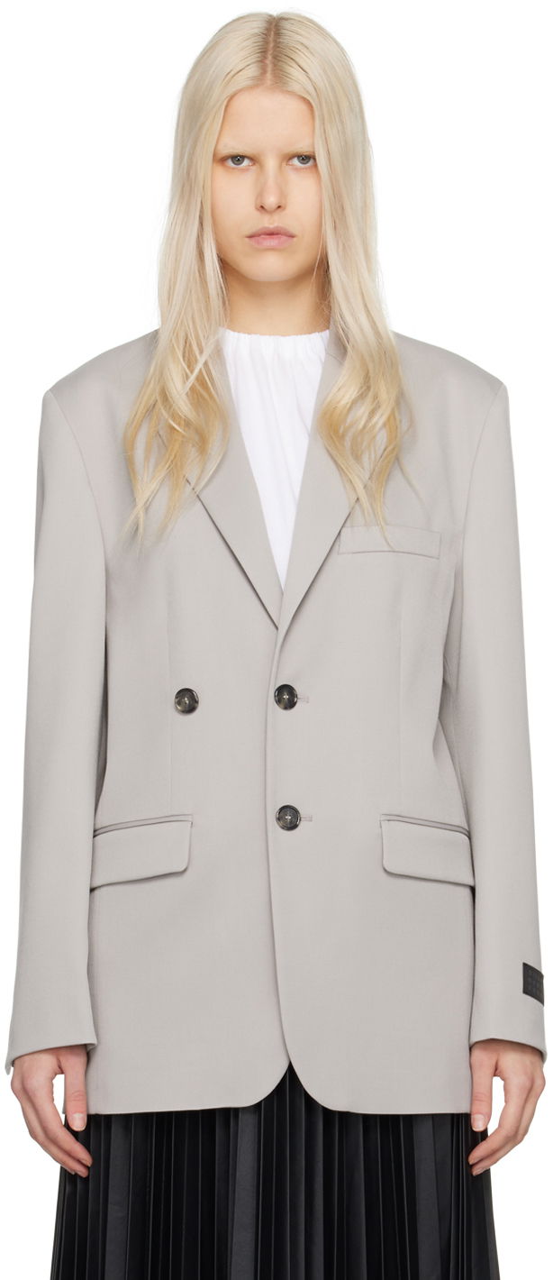 Frakker Maison Margiela MM6 Double-Breasted Blazer Grå | S52BN0130 S47848