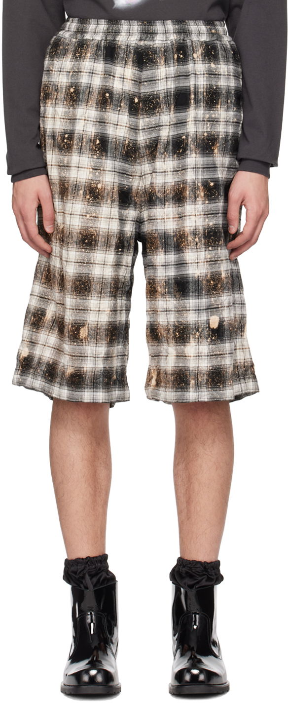 Shorts We11done We11done Crinkled Check Shorts Flerfarvet | WD-PT1-23-254-U-BK