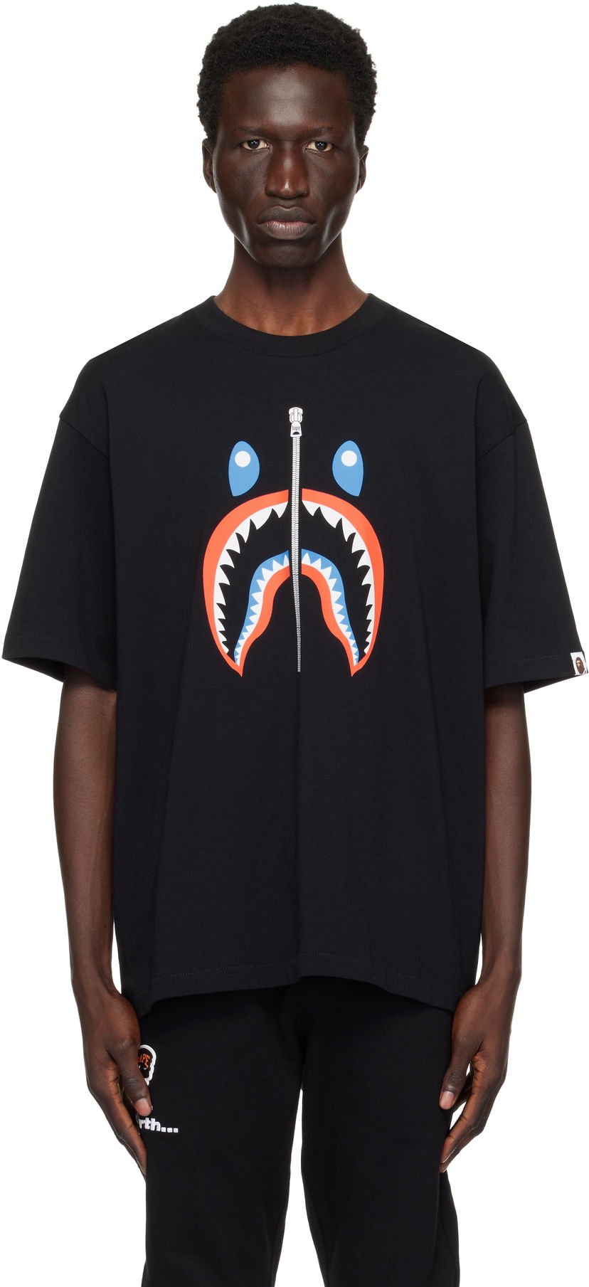 T-shirt BAPE Shark Graphic T-Shirt Sort | 001TEK701309M