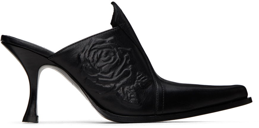 Sneakers og sko Acne Studios Embossed Mules "Black" Sort | AD0600-, 0