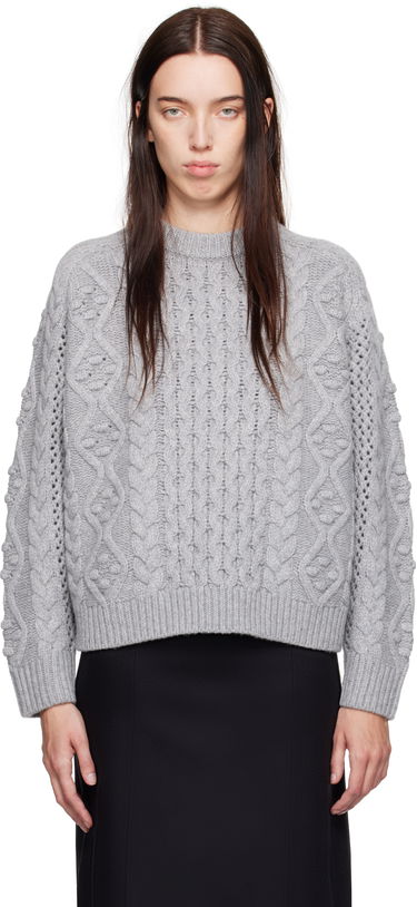 Sweater Loulou de Saison Loulou de Saison Secas Cable Knit Sweater Grå | SECAS, 0