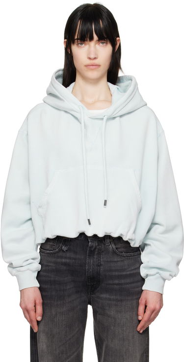 Sweatshirt R13 R13 Balloon Popover Cropped Hoodie Grøn | R13WK215-001BE, 0