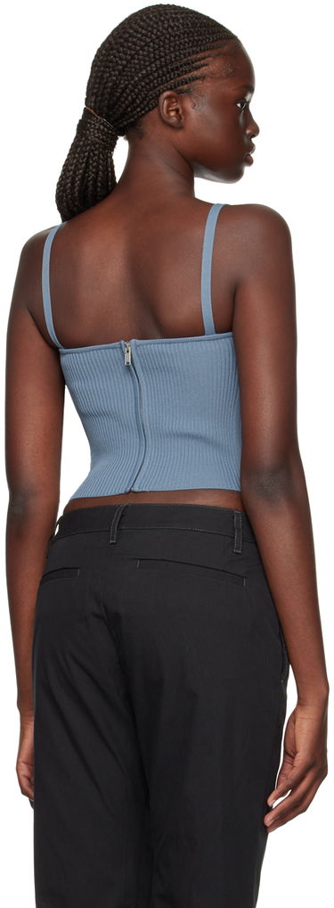 Tanktop Dion Lee Dion Lee Laced Knit Tank Top Blå | A7744F23, 2