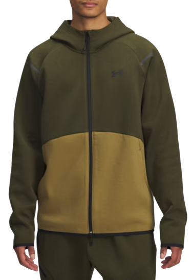 Sweatshirt Under Armour Unstoppable Fleece Full-Zip Hoodie Grøn | 1389352-308, 0
