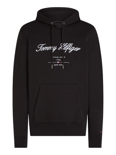 Sweatshirt Tommy Hilfiger Tommy Hilfiger Script Logo Hoodie Sort | MW0MW33631BDS, 4