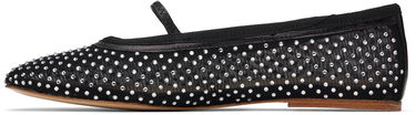 Kjole A.P.C. A.P.C. Swan Crystal-Embellished Ballerina Flats Sort | PAAGG-F53295, 2