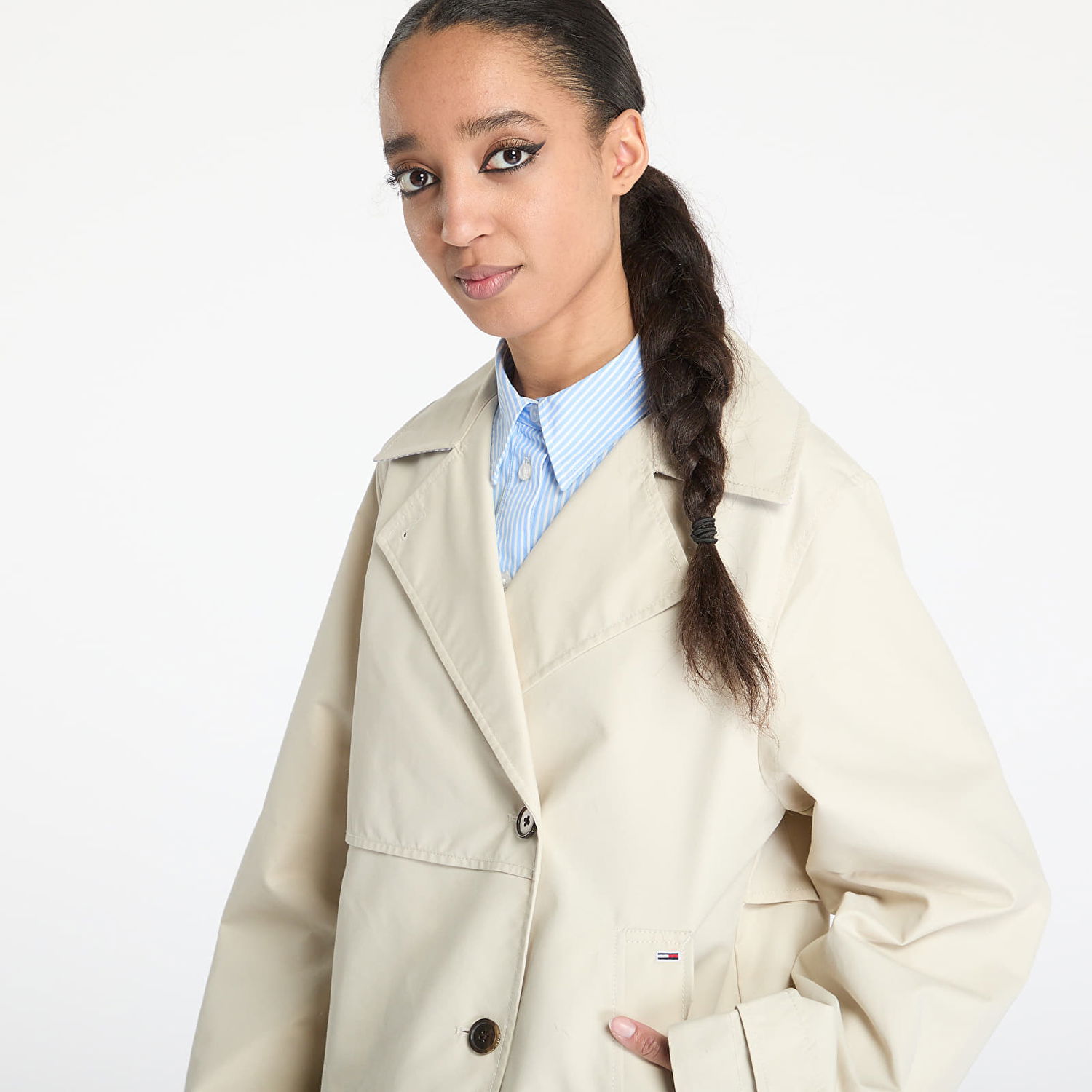 Trenchcoat Tommy Hilfiger Tommy Jeans Short Trench Jacket Beige | DW0DW21348 ACG, 1
