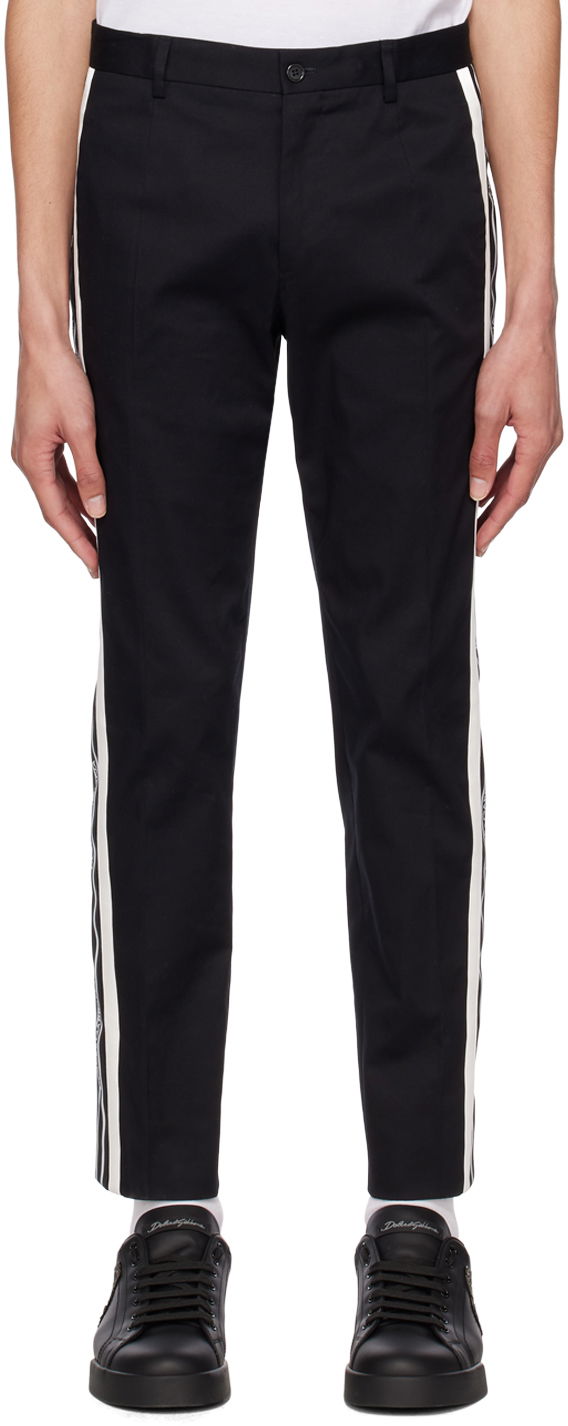 Bukser Dolce & Gabbana Black Band Trousers Sort | GVWJETFUFHT