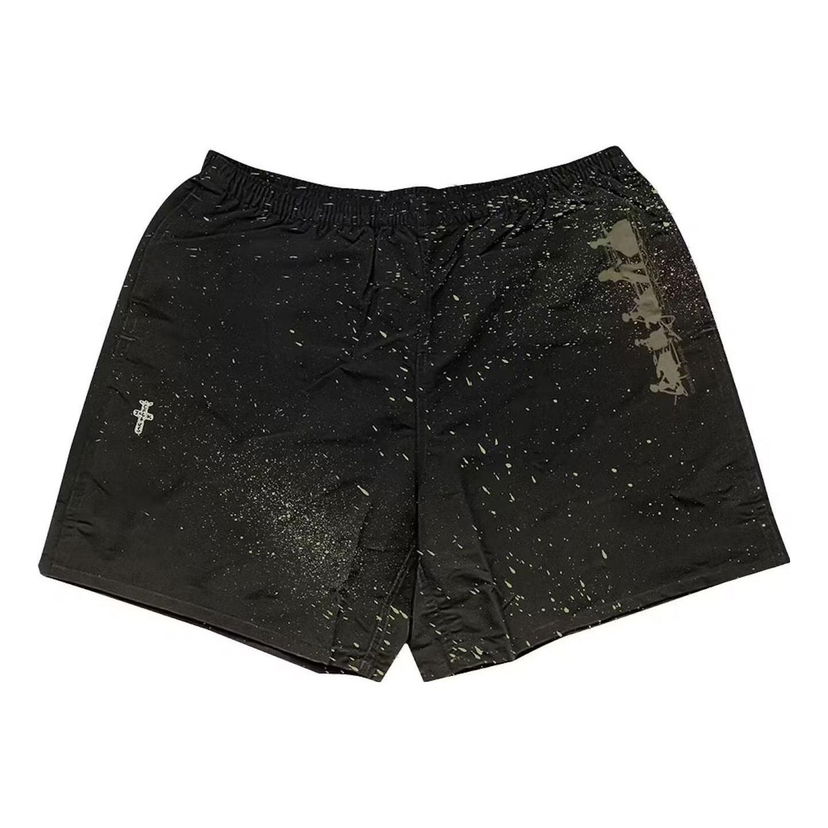 Shorts Cactus Jack by Travis Scott Travis Scott Cactus Jack Splatter Shorts Sort | CJOL-PS06