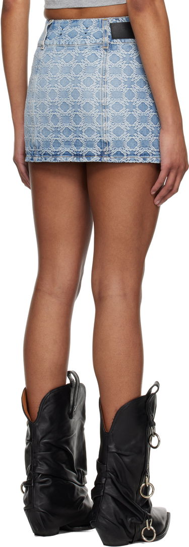 Nederdel AMIRI AMIRI MA Quad Jacquard Denim Miniskirt Blå | AWDNKR1006, 2