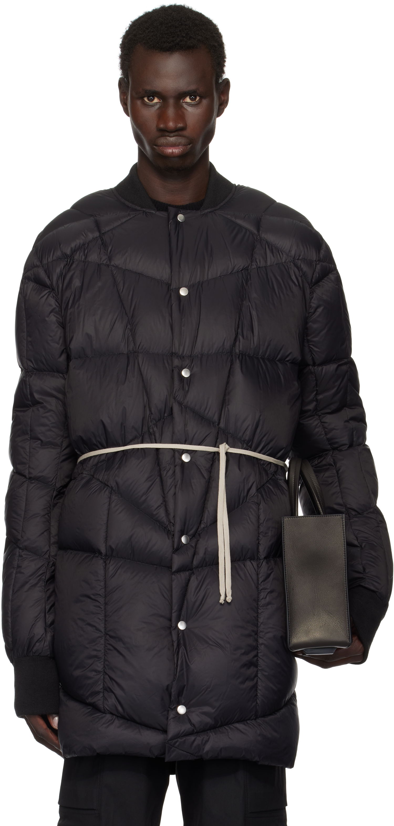 Puffer jakke Rick Owens Flight Liner Down Coat Sort | RR02D6915 NPD2, 0