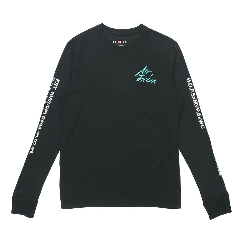 T-shirt Jordan Jordan Alphabet Print Long Sleeve T-Shirt Sort | DC6647-010