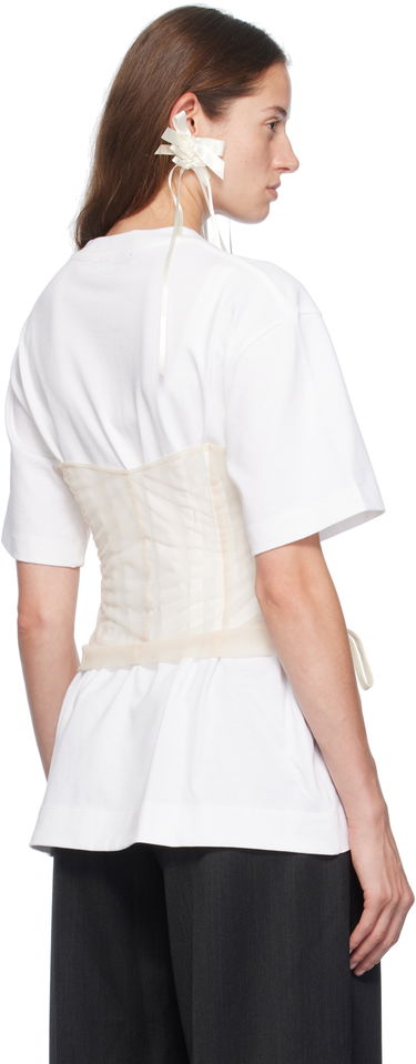 T-shirt Simone Rocha Simone Rocha Corset Panel Boxy T-Shirt Hvid | 5282 0562, 2