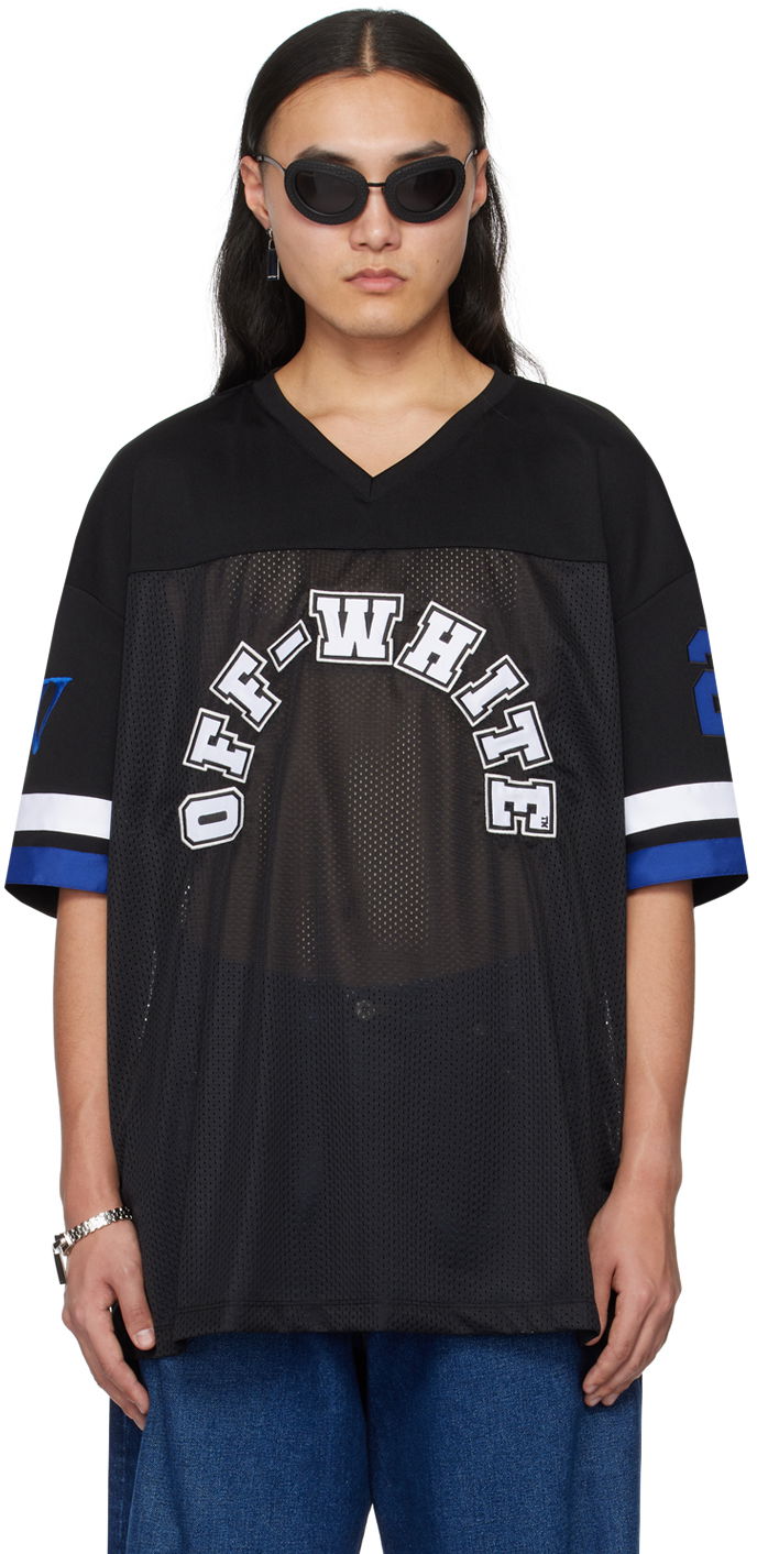 T-shirt Off-White Black Football T-Shirt Sort | OMAA169S24JER0011001
