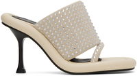 JW Anderson Bumper-Tube Crystal-Embellished Heeled Mules