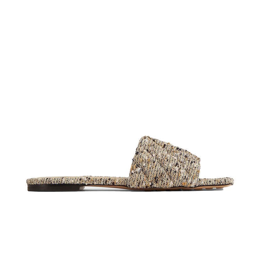 Sneakers og sko Bottega Veneta Padded Flat Fabric Sandals Beige | 732402 V2KN0 2842