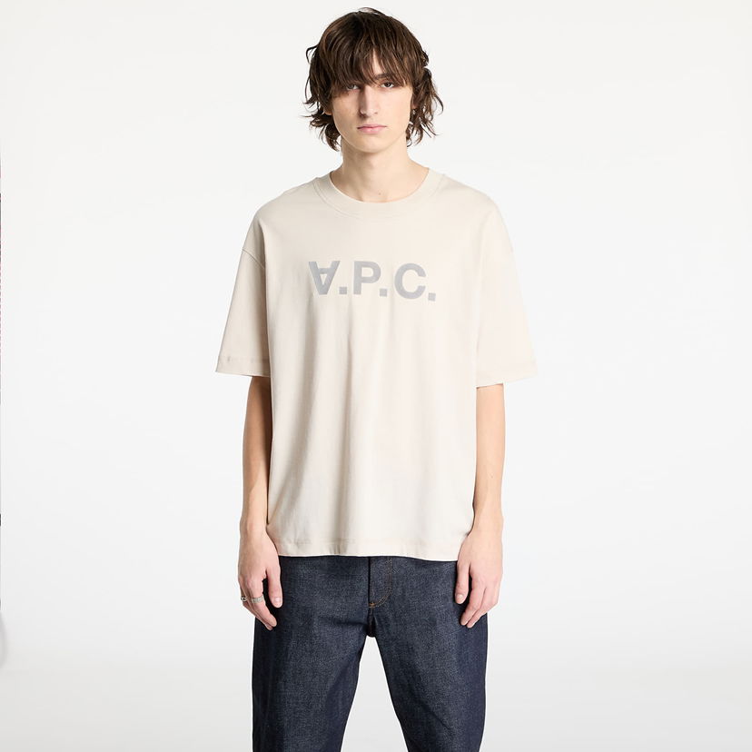 T-shirt A.P.C. Oversize Grand T-Shirt Beige | COHBO-M26385 AAE