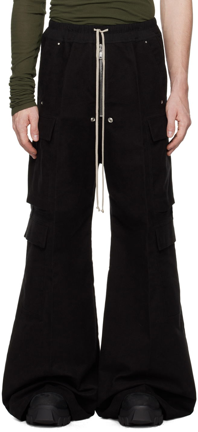 Cargo bukser Rick Owens Rick Owens Porterville Cargobelas Cargo Pants Sort | RU02D6339 TB