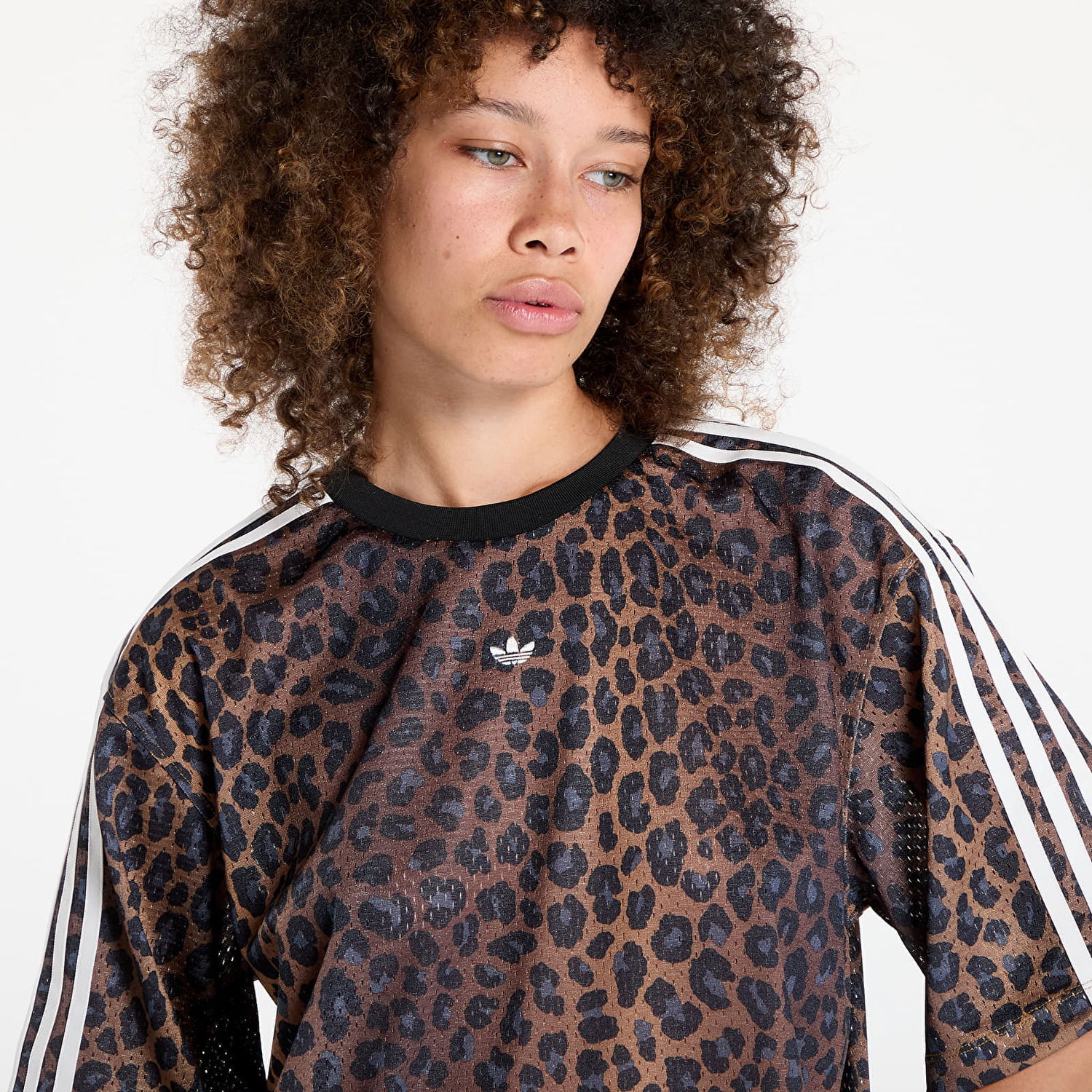 Kjole adidas Originals adidas Tee Leopard Print Dress Brun | JW7311, 1