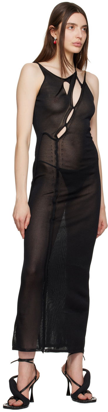 Kjole Ottolinger Ottolinger Strappy Maxi Dress Sort | 705001, 3