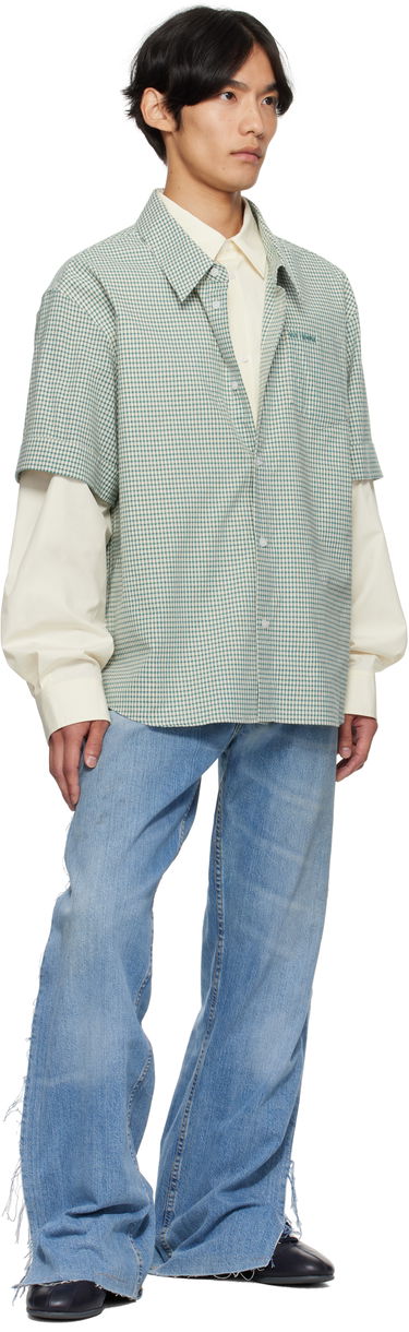 Skjorte We11done We11done Detachable Sleeves Shirt Grøn | WD-SH2-25-181-M-BG, 3