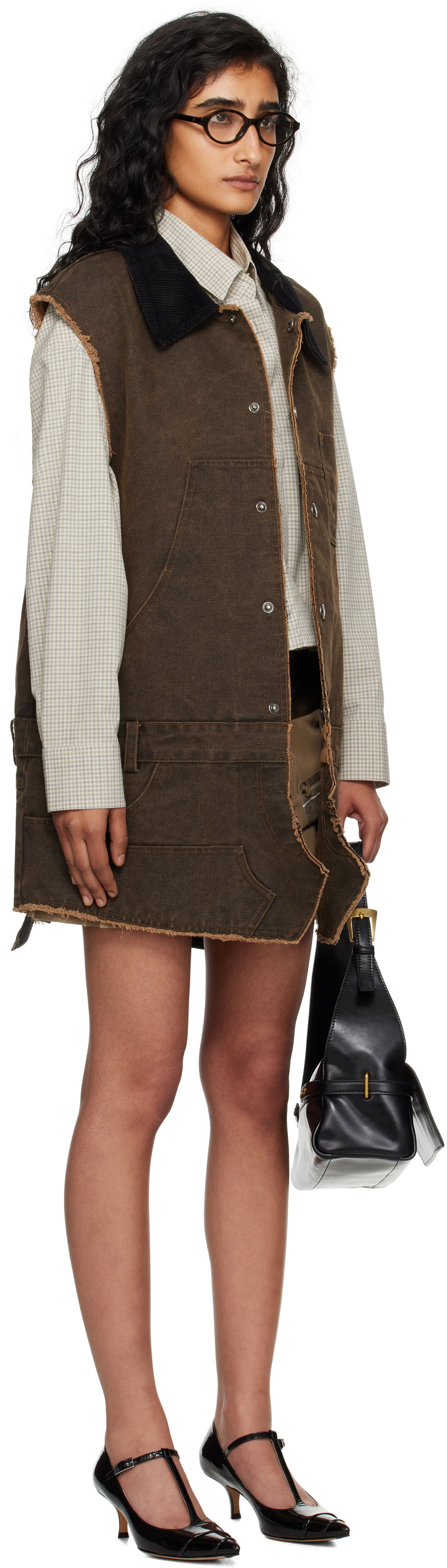 Kjole Andersson Bell Andersson Bell Carpenter Vest Minidress Brun | awa721w, 1