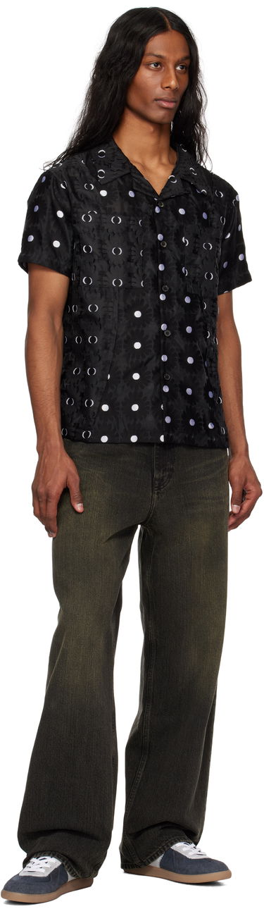 Skjorte Andersson Bell Andersson Bell Half Sheer Flower Shirt Sort | atb1276m, 3