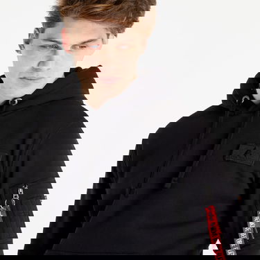 Sweatshirt Alpha Industries Red Stripe Hoody Sort | 178314-03, 2