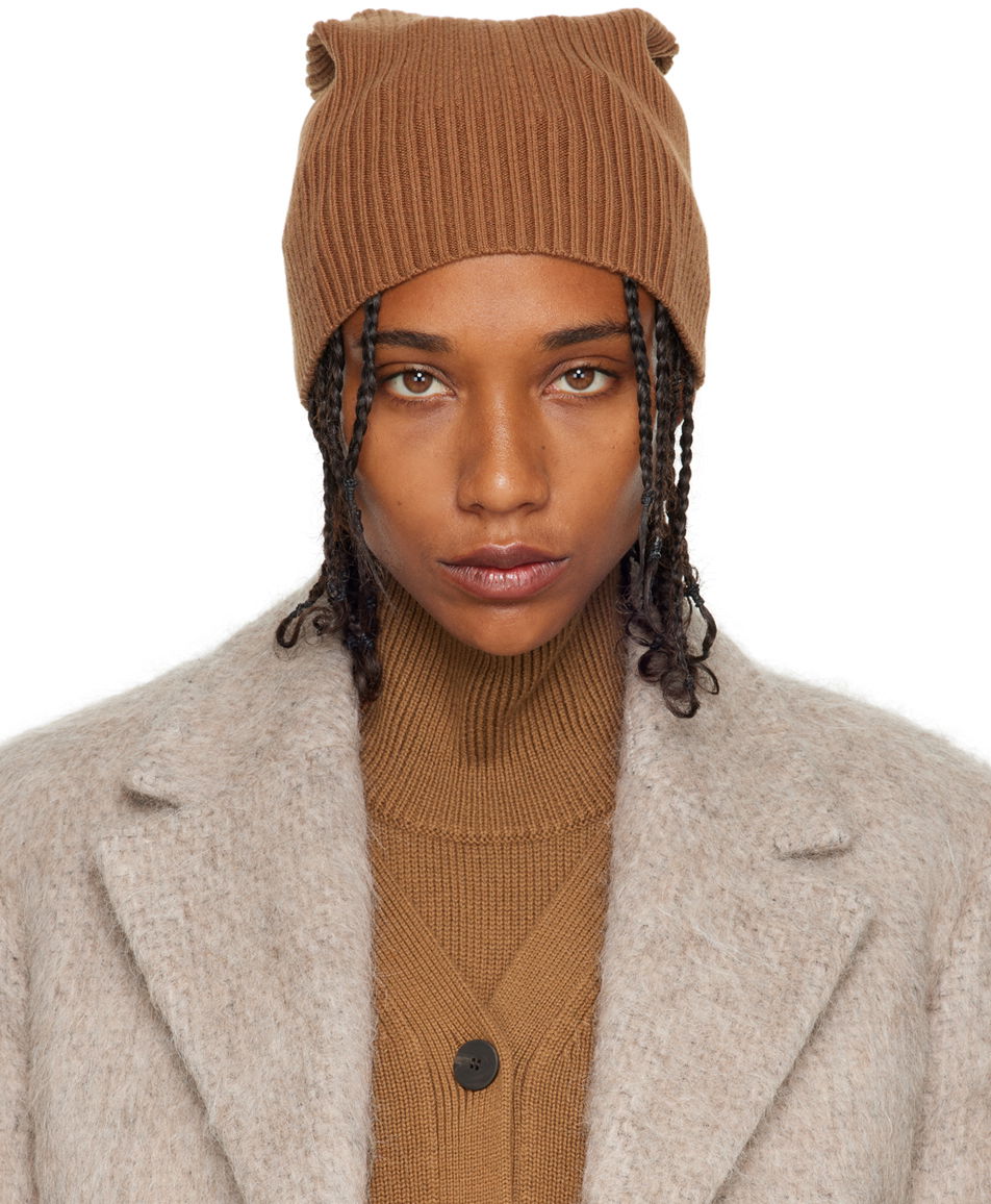 Beanie Studio Nicholson Studio Nicholson Ribbed Beanie Brun | RUGO SNW - 1057, 0