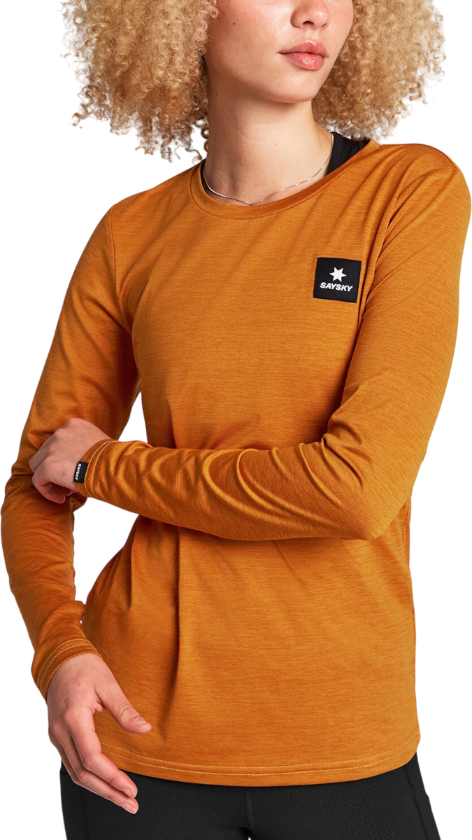 T-shirt Saysky Reflective Logo Pace Long Sleeve Orange | owrls20c4008-owrls20c4008