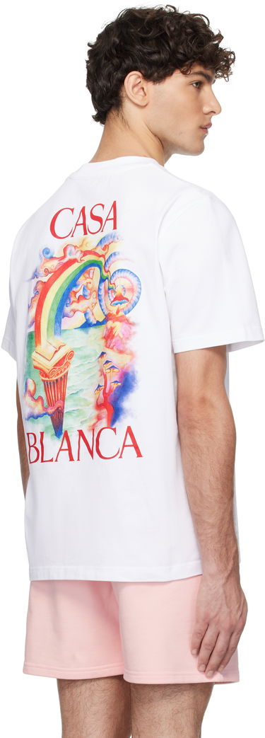 T-shirt Casablanca Nature Teacher Graphic Print T-Shirt Hvid | MPS25-JTS-001-03, 2