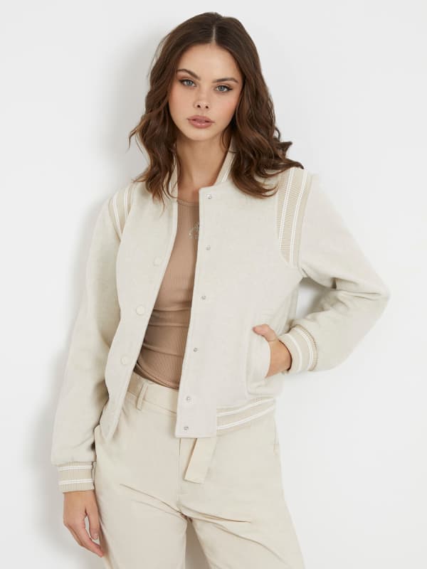 Bomberjakke GUESS Back Logo Bomber Jacket Beige | W4RL45WFWS2, 0