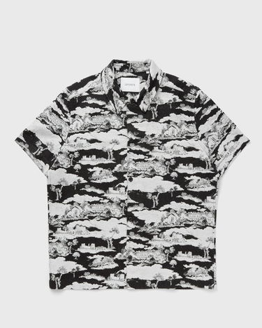Skjorte Les Deux Hector Ruins Jacquard Short Sleeve Shirt Sort | LDM401104-100201, 0