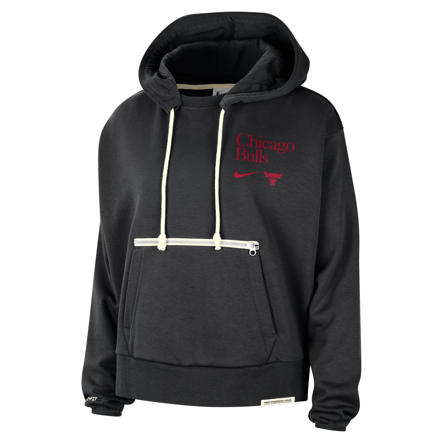 Sweatshirt Nike Dri-FIT NBA Chicago Bulls Standard Issue Hoodie Sort | FD8887-010, 0