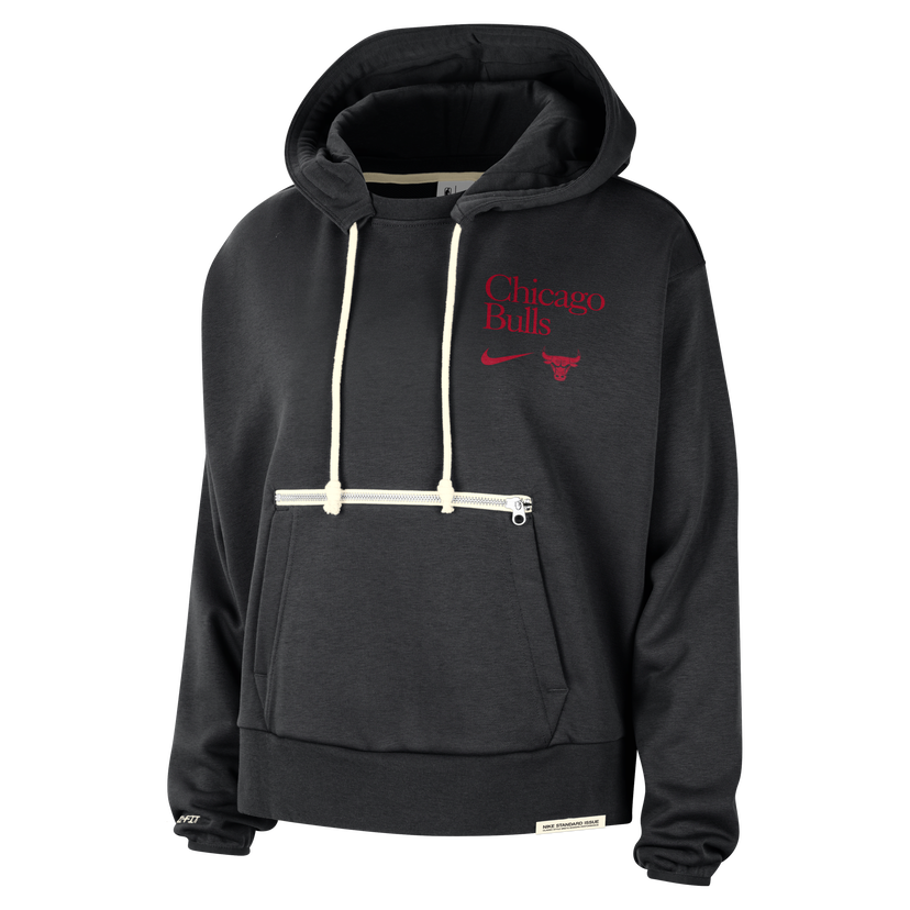 Sweatshirt Nike Dri-FIT NBA Chicago Bulls Standard Issue Hoodie Sort | FD8887-010