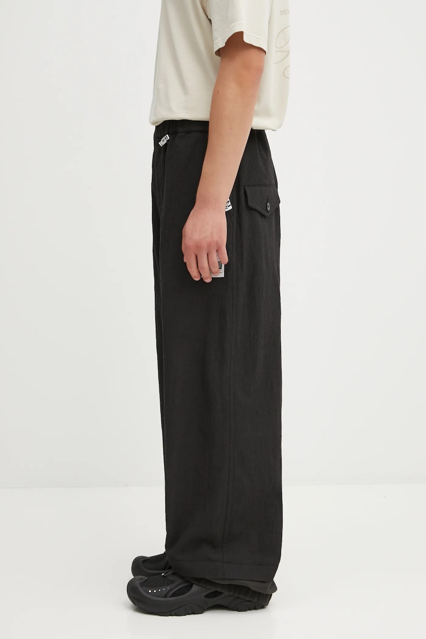 Bukser Maison MIHARA YASUHIRO Maison MIHARA YASUHIRO SLEEVE LAYERED Wool Pants Sort | J15PT132, 1
