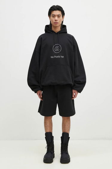 Sweatshirt VETEMENTS 'No Posts' Cropped Boxy Hoodie Sort | UA66HD660B, 4